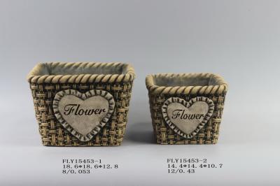 China Woven Design Modern Cement Planters for sale