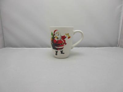 China Unique Personalized Christmas Ceramic Mug With Handle , Heavy Dolomite Material for sale