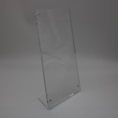 China Factory Directly Good Quality Acrylic Photo Frame Plastic L Shape Photo Frame for sale