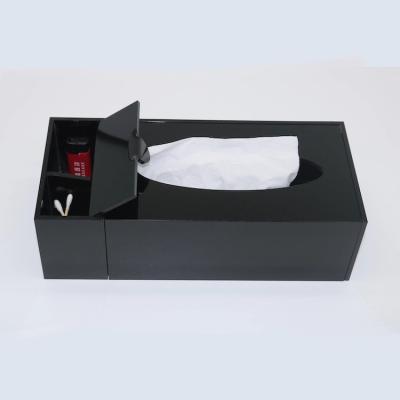 China Best Stocked Selling Exquisite Acrylic Tissue Box Napkin Case Acrylic Tissue Box Holder With Desktop Living Room for sale