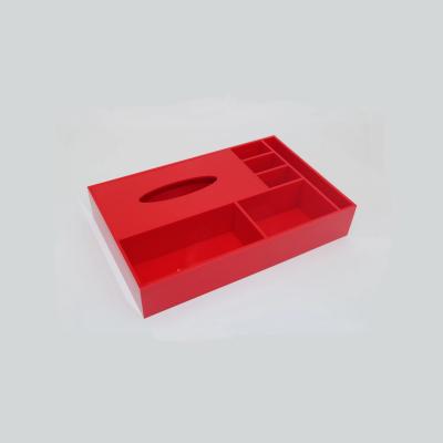 China Best Stocked Selling Exquisite Acrylic Tissue Box Napkin Case Acrylic Tissue Box Holder With Desktop Living Room for sale