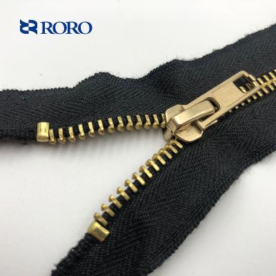 China Viable Fire Retardant Open End Zipper Metal Zippers 3# 5# 8# Fire Retardant Zipper For Fire Suit Fireman Clothing Decoration Bag for sale