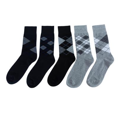 China Good Quality Customized Mens Bouncy Socks Lattice Elastic Casual Mens Socks for sale