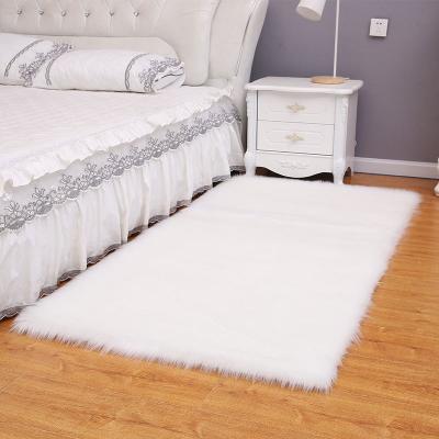 China Wholesale Soft Plush Living Room Carpet High Quality Thick Density Faux Fur Blankets For Bedroom Chair Couch Cover Area Rug for sale