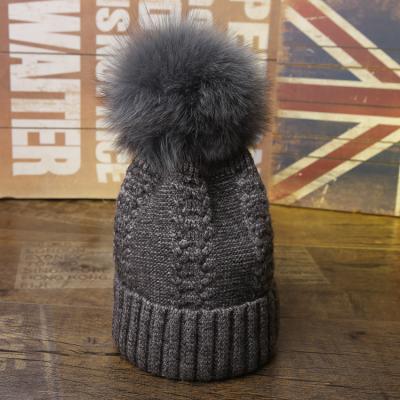 China JOINT cheap women's factory price fur pom hats for safety 100% for sale