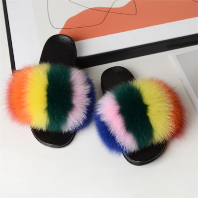 China CUSHIONING fashion bling high quality fashionable fur slippers girls fur slippers fur slippers for sale