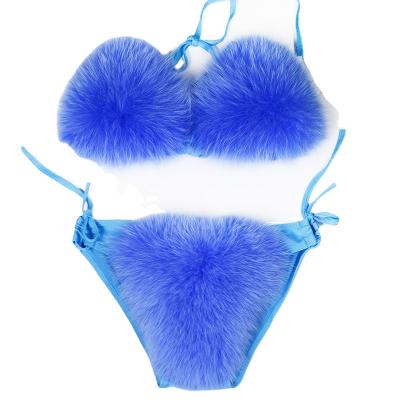 China Antibacterial Women's Fur Bra Women's Rose Fur Bra Antibacterial for sale