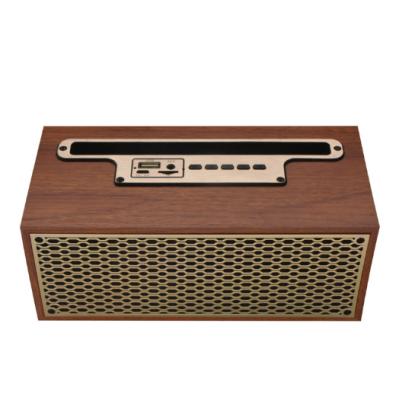 China 2022new Function Tws Wood Wireless Home Subwoofer Speaker Phone Mini Long Battery Life Gift Retrograin Outdoor Portable Audio for sale