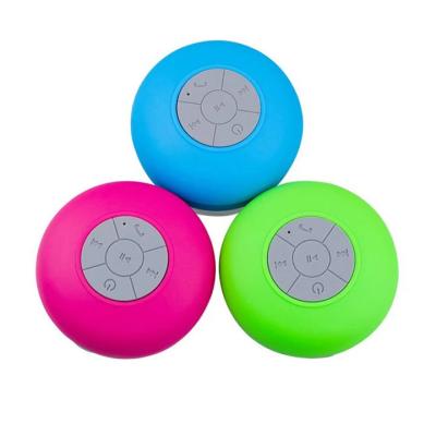 China 2022 Promotion Gift BTS-06 Bluetooth Shower Portable Waterproof Wireless Phone Function Speaker With Suction Cup for sale