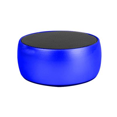 China 2022 Metal Round Mini Portable Wireless BT Speaker Stereo Audio Music Handsfree Caller Phone Function Wireless bluetooth Speaker for sale