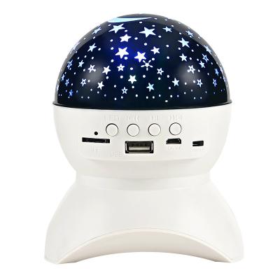 China Blue Christmas Night Light Lantern Tooth Speaker LED Flashing Light Lamp Starry Projection Table Bedside Music Player for sale