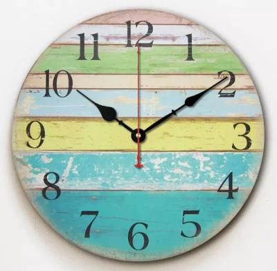 China ajanta wall clock models brief Europe mounted decorative Wooden digital wall clock for sale