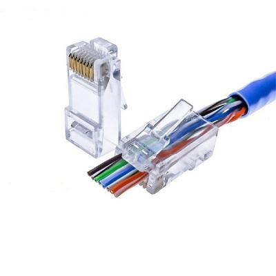 China Networking Trunk Cable New CAT5 CAT6 CAT6A Rj45 Wholesale Price RJ45 Jack Plug Modular Connector For Lan Cable for sale