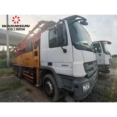 China 49m Capacity SANY Concrete Pump Truck 2013 Model with Diesel Engine and Mercedes Chassis for sale