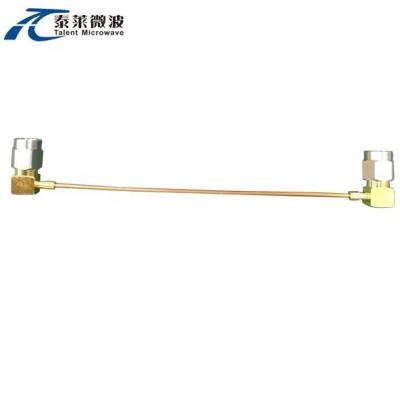 China 120 50OHm 18GHz Semi-Rigid Cable Assembly Right Angle SMA Cable Assembly for sale