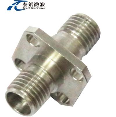 China RF 40GHz Female Stainless Steel 2.92mm RF Connector Coaxial Adapter With Clamp for sale