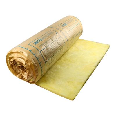 China Contemporary Metal Building Roofing Kraft Paper Insulation Glasswool Blanket Faced for sale