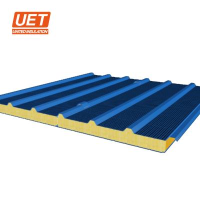 China High Quality Industrial Porcelain Metal Sandwich Panel Insulation Glass Wool Board for sale