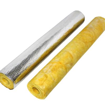 China Contemporary Pipe Insulation HVAC HVAC Duct Wraps 100kg m3 25mm Fiberglass Wool Pipe With Aluminum Foil for sale