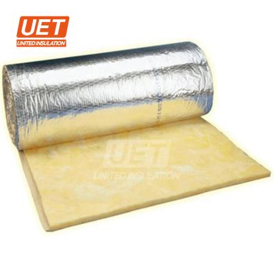 China Traditional Fiberglass HVAC System Thermal Insulation Duct Wrap 48kg m3 Glass Wool 25mm Heat Resistant Blanket 50mm Thick for sale