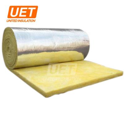 China Contemporary 24kg/m3 50mm HVAC Duct Fiberglass Wool Blanket With Aluminum Foil Insulation Building Material Price for sale