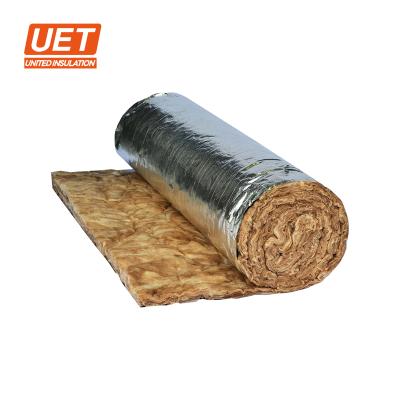 China Brown Chocolate Color Eco Modern Technology No Itch Fiberglass Wool Price Same As Earth Wool For Metal Building Roofing Heat Insulation for sale