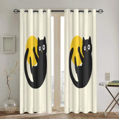 China Blackout Amazon Hot Sale Ready Made Curtains Custom Printed Luxury Curtains For Living Room Bedroom for sale