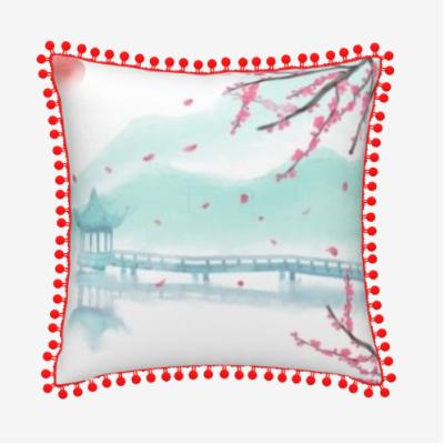 China Fashion Anti-Static Single Pillow Covers Christmas Style Cool Fancy Polyester Fiber Double Sided Pillowcase for sale