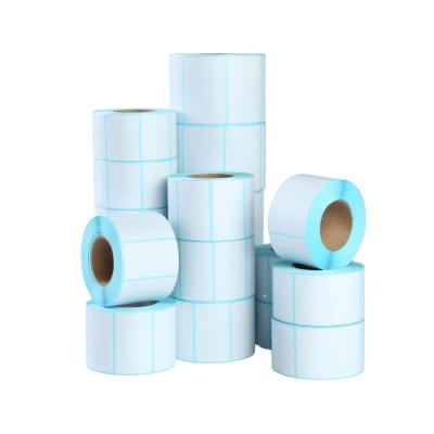 China Price Tag Waterproof Adhesive Waterproof Custom Barcode Supermarket Sticker Label Roll Cardboard Package Thermal Sticker for sale