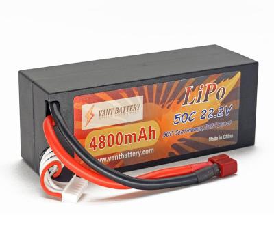 China FOR rc car lipo battery factory Vant case lipo 6s1p 22.2v 50c 4800mah hard case lipo battery pack for 1/8 rc Buggy/Truggy for sale