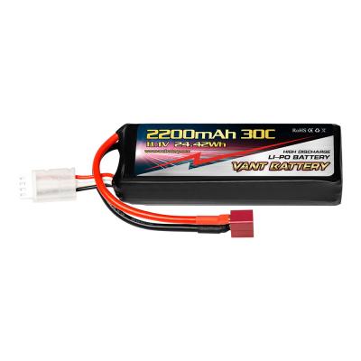 China High lithium cobalt oxide crating Lipo battery 30c 11.1V 3s 2200mAh rc helicopter battery for sale