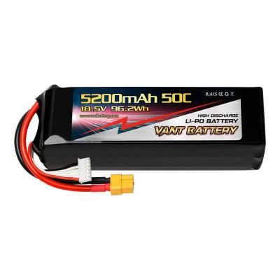 China Lithium Polymer Battery VANT 5S 18.5V 5200 mAh 50C Max 100C Lithium Cobalt Oxide Battery For RC Car Truck FPV Racing Drone for sale