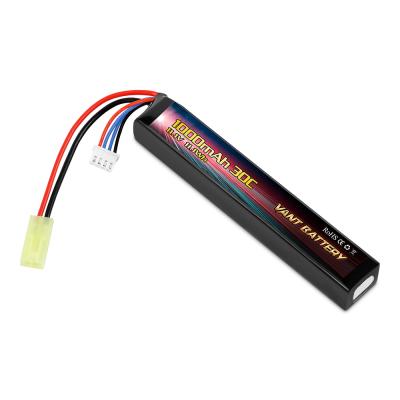 China Vant lipo battery 1000mah 30c 3s 11.1v for airsoft guns with Tamiya connector 18.8mmx 20mmx 126mm for sale