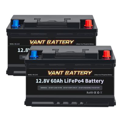 China Lifepo4 Lithium Ion 12V 60Ah Recharge Battery Vant Power Station Battery New For Motorhome Energy Storage for sale