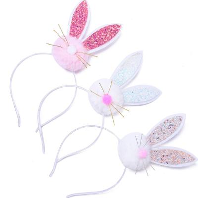 China Easter Rabbit Ear Bands Headband Baby Party Headdress Cute Holiday Girl Headdress Material Friendly Kids Material for sale