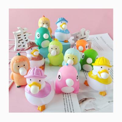 China Squeeze Toys New Cute Pet Squeeze Pinch Music Ride Toy Penguin Hedgehog Frog Chick Duct Ball for sale