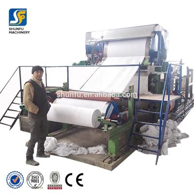 China Small Paper Industry 1092mm Toilet Paper Making Machine Price 2-3TPD Made Main Manufacturer for sale