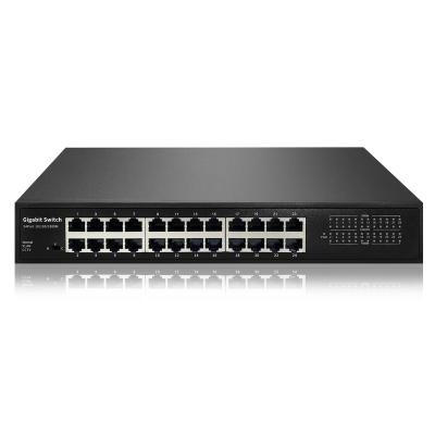 China VLANs Support Port unmanaged ES800-24F 24 Vlan Switch, Support 10/100M Ethernet Switch, Desktop/Steel Case Network Router Switch for sale