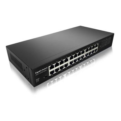 China VLAN Switch Support 48V 10/100/1000Mbps Vlan with Standard RJ45 Port IEEE 802.3 af/at 24 Port Switch Ethernet Gigabit for POE Cameras for sale