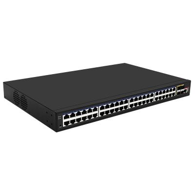 China Gigabit Switch 4 Gigabit Port 10 VLAN 48 Optical Core 48 Converged Left VLAN Network Tube Type Three Layer Managed Ring Network Switch for sale