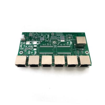 China POE China OEM/ODM 6 Ports 10/100M + 1port On Other Side Ethernet POE Smart Switch PCB Board for sale