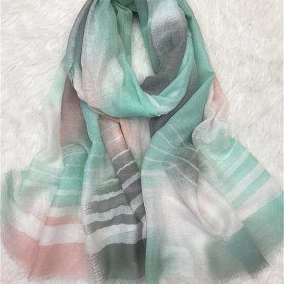 China Wholesale Soft Touch Feeling Best India Pakistan Scarf Beach Satin Cotton And Selling Bohemian Shawl Fashion Long Printed Scarf Women for sale