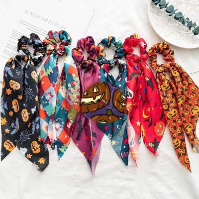 China Autumn and winter Christmas headband Halloween ponytail friendly material flames new European and American simple connection hair accessories for sale