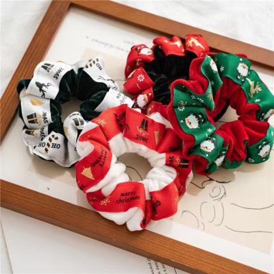 China New European and American autumn and winter friendly wholesale Christmas flannel large intestine ring hair rope material for sale