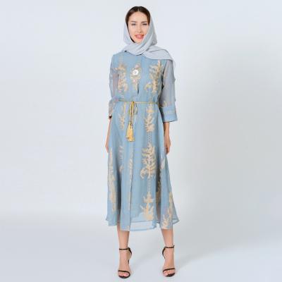 China Women Ladies Middle East Modest Muslimah Styling Abaya Kaftan Satin Long Dress Jalabiya Jalabiya Abaya Muslim African Turkish Islamic Free Size Long Dress for sale