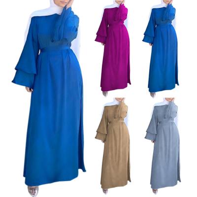 China Modest Muslimah Styling Abaya Women's Casual Abaya Dubai Dress Muslim Kaftan Long Sleeve More Colors Islamic Clothing Wholesale for sale