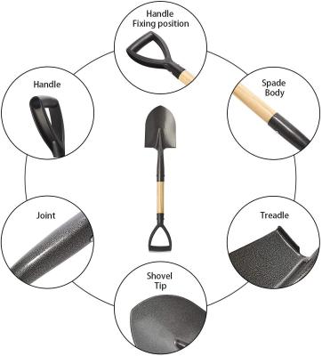 China Garden shovel for digging 28 inch round shovel for gardening with closed handle gardening tools beach shovel for sale