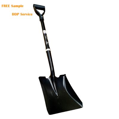 China Protective 1000 Mm Fiberglass Handle Foot Digging Garden Reinforced Square Mouth Steel Shovel for sale