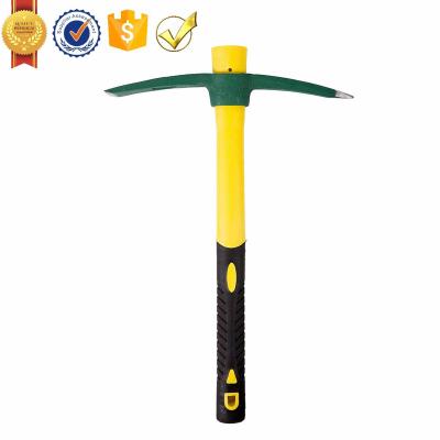 China Garden Tool PM02A Gardening Loosening Forged Soil Weeding Garden Pickaxe Fiberglass Handle Pick Mattock Hoe for sale