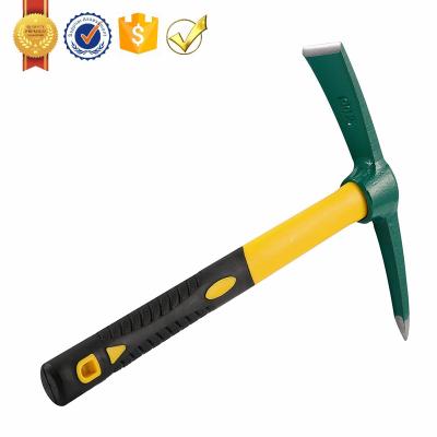 China Heavy Duty Forged Garden Tool PM03A Weeding Pick With Shock Absorption Ruber Handle Pick Mattock Hoe For Digging for sale